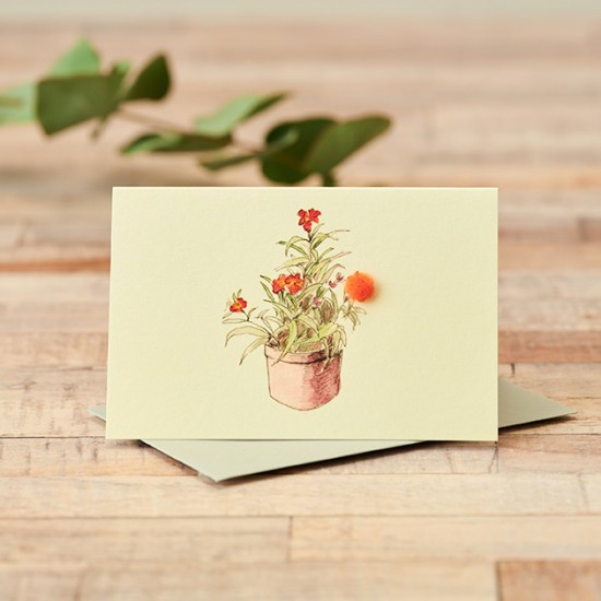 Mini Wallflowers orange card