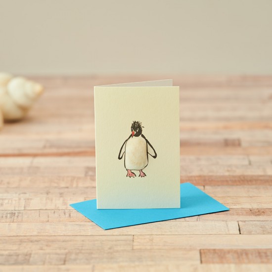 Mini Penguin Macaroni card