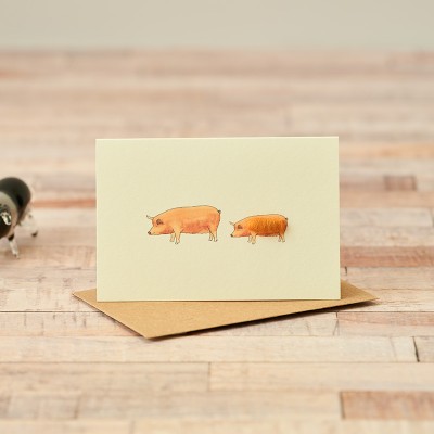 Mini Pig Tamworths card