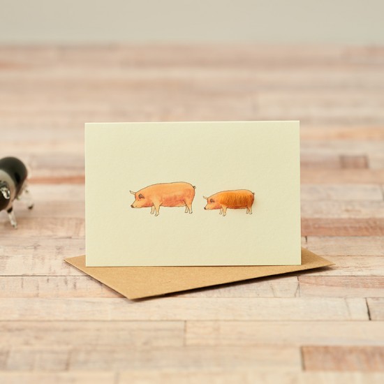 Mini Pig Tamworths card