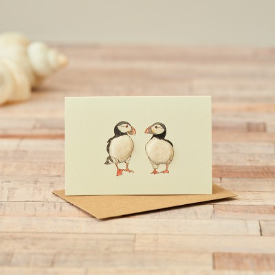 Mini Puffins card