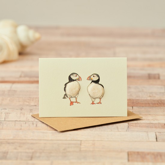 Mini Puffins card