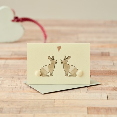 Mini Rabbits in love card
