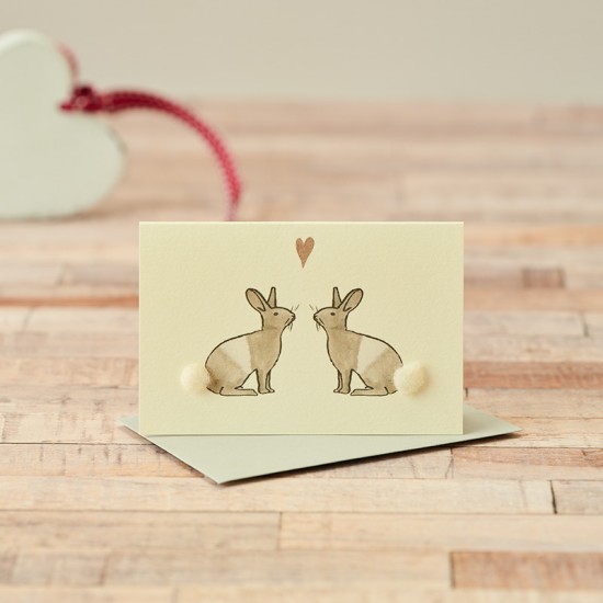 Mini Rabbits in love card