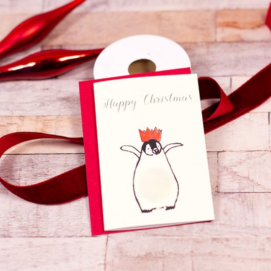 Mini Penguin Christmas card