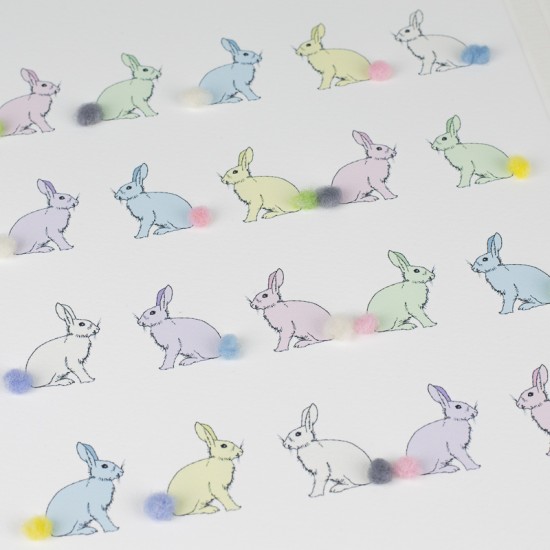 Limited Edition Of 20 Pastel Rabbits print