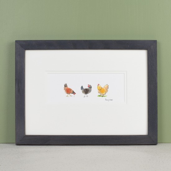Assorted chickens print