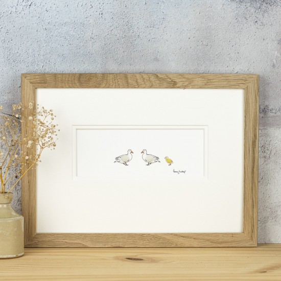 Calling ducks and duckling print