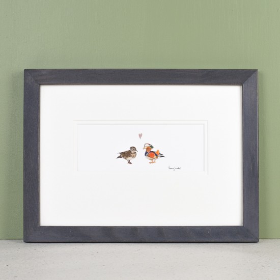 Mandarin ducks in love print