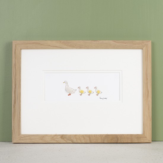 Aylesbury duck and 3 ducklings print