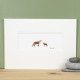 Fox and cub print