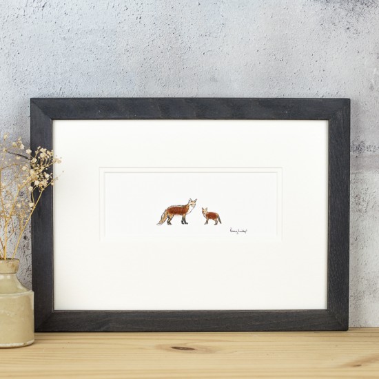 Fox and cub print