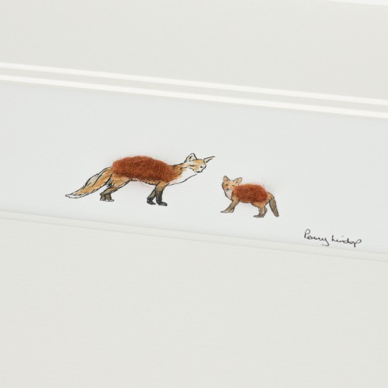 Fox and cub print