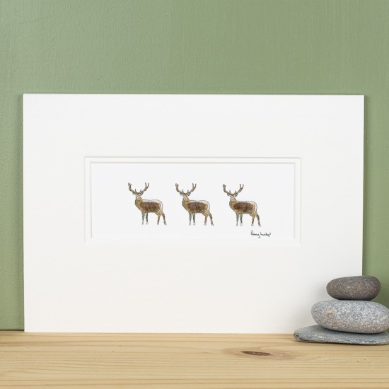 3 Stags print