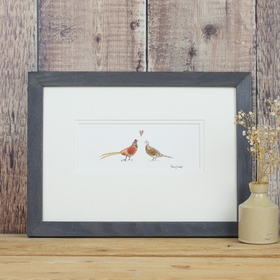 Pheasants in love print