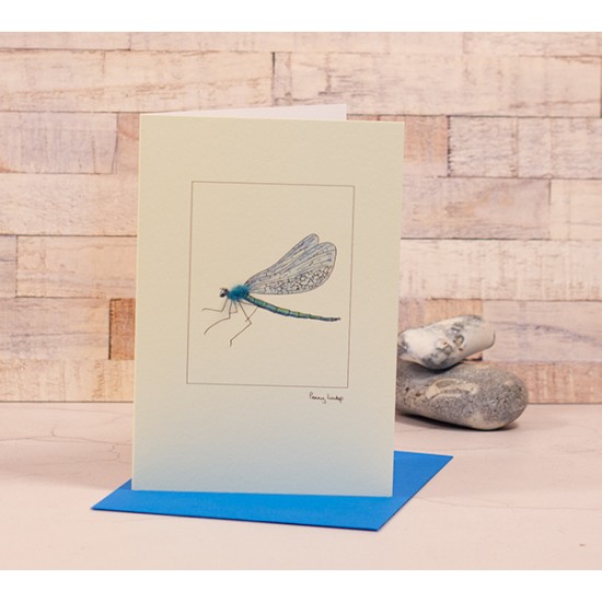 Blue Dragonfly card