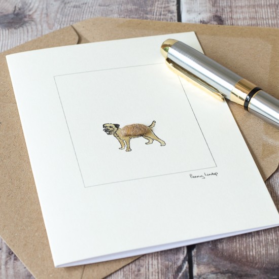 Border terrier card