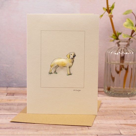 Cream Labrador Greetings Card