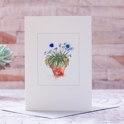 Pot of Agapanthus card Pot of Agapanthus card