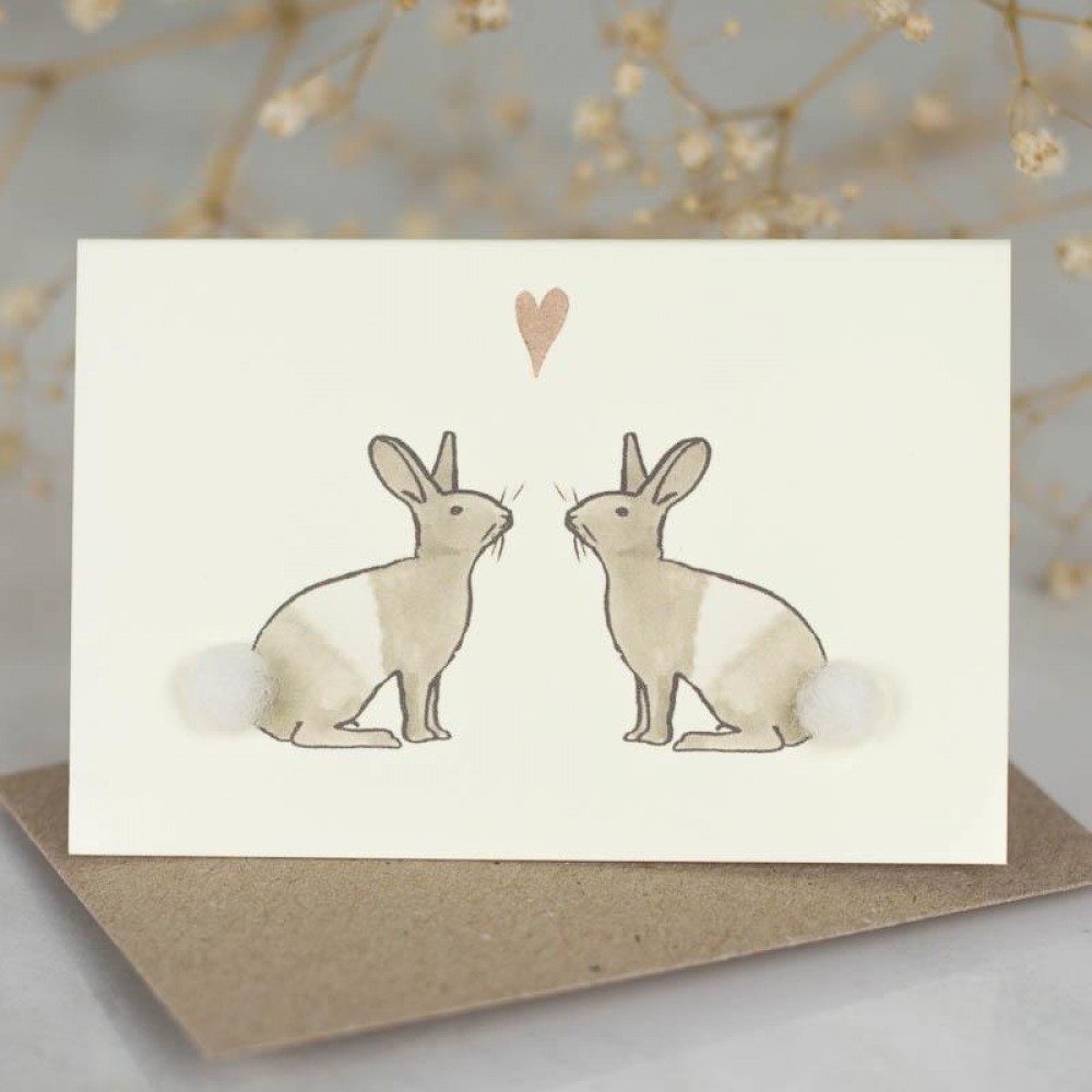 Heart Cards Rabbit Mini Rabbits in love card - Papersheep (Trade Only)